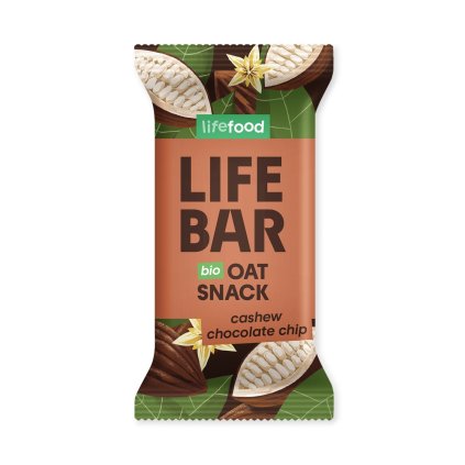 Lifefood LIFEBAR Oat Snack s kousky čokolády BIO 40 g