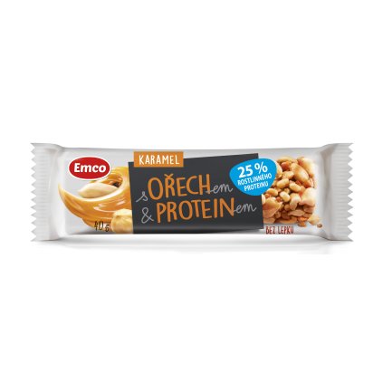Emco Tyčinka s ořechem a proteinem - karamel 40g