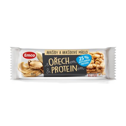 Emco Tyčinka s ořechem a proteinem - arašídy 40g