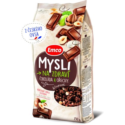 Emco Mysli křupavé čokoláda a ořechy 750g