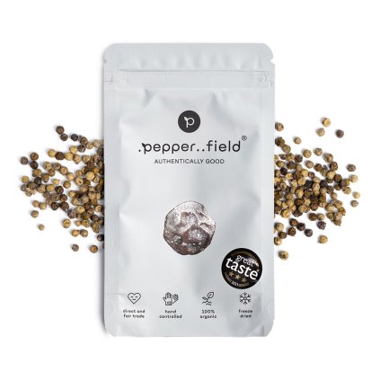 Pepper Field Kampotský pepř zelený lyofilizovaný se solí - EXCLUSIVE doypack 20g