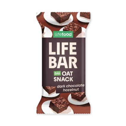 Lifefood LIFEBAR Oat Snack čokoládový s lískovými oříšky BIO 40g