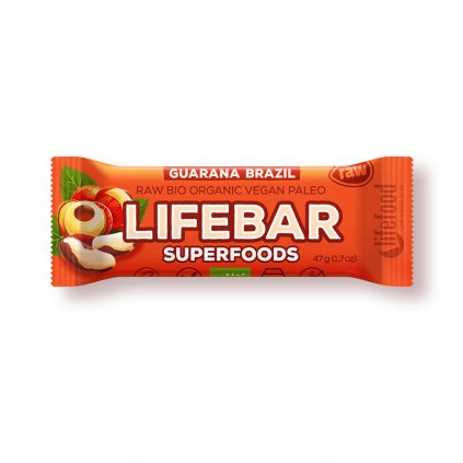 Lifefood LIFEBAR PLUS BIO RAW s guaranou 47g