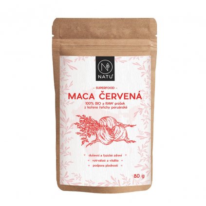 Natu Maca červená BIO prášek 80 g