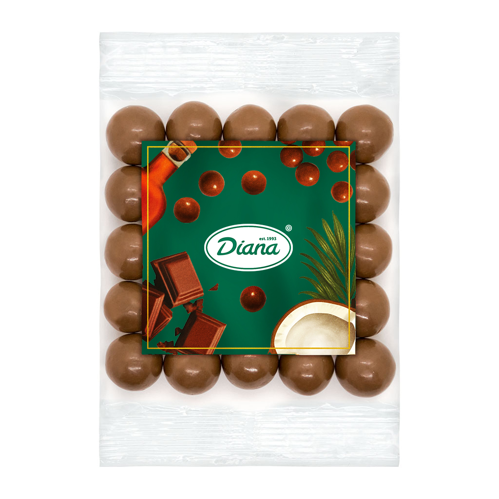 Diana Company Rumové kuličky s kokosem v mléčné čokoládě 100g