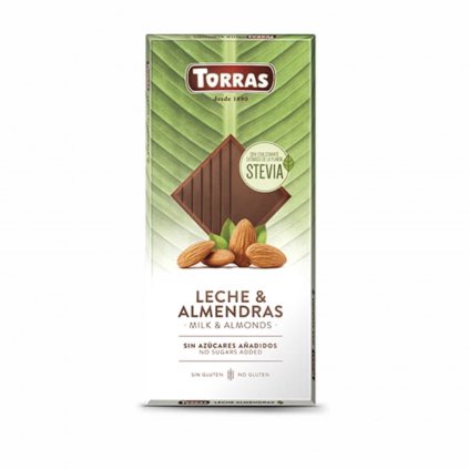 Torras-Mlecna-cokolada-se-stevii-a-mandlemi-125-g