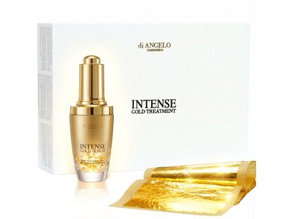 Luxusní ošetření pleti plátkovým 24K zlatem a sérem se zlatem a retinalem Intense Gold Treatment