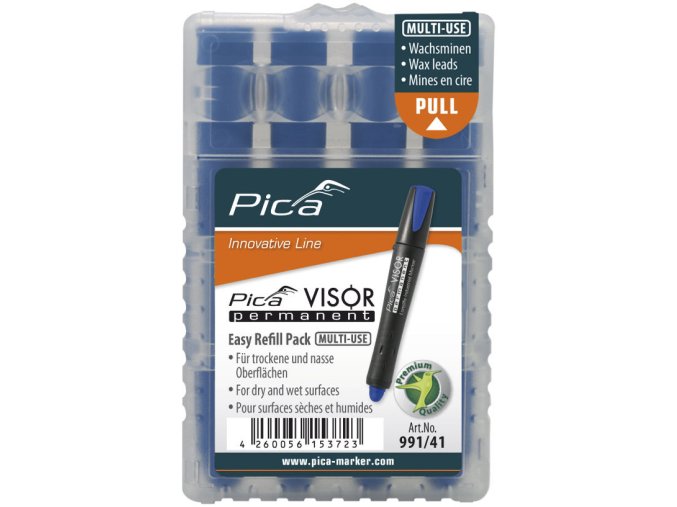 991 41 visor permanent refills blue web