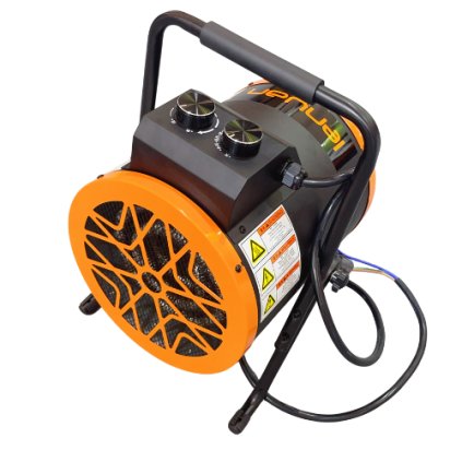 Elektrický ventilátorový ohřívač vzduchu LN5KWES – 5 kW, nízký příkon