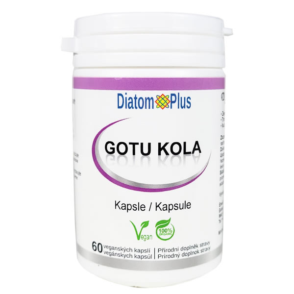 DiatomPlus Centella Asiatica - Gotu Kola - Pupečník asijský, 60 vegan kapslí