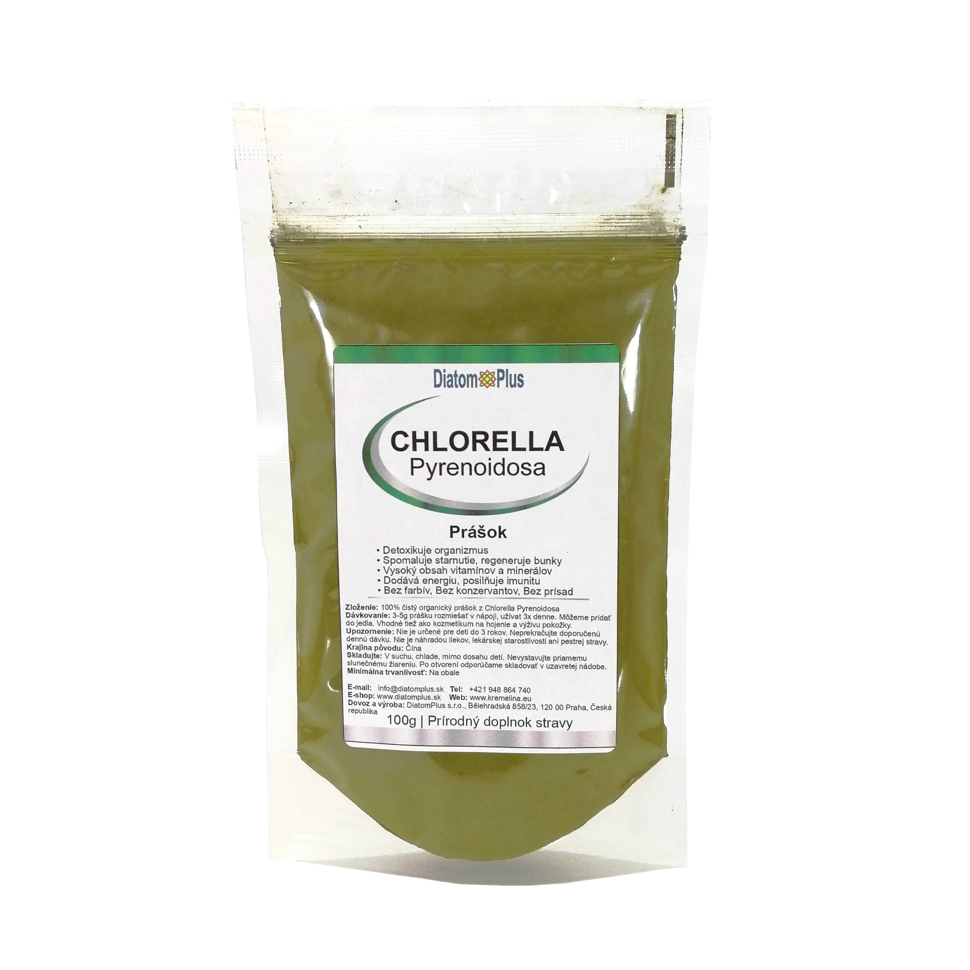 Chlorella pyrenoidosa bio prášek 100gr pyrenoidosa