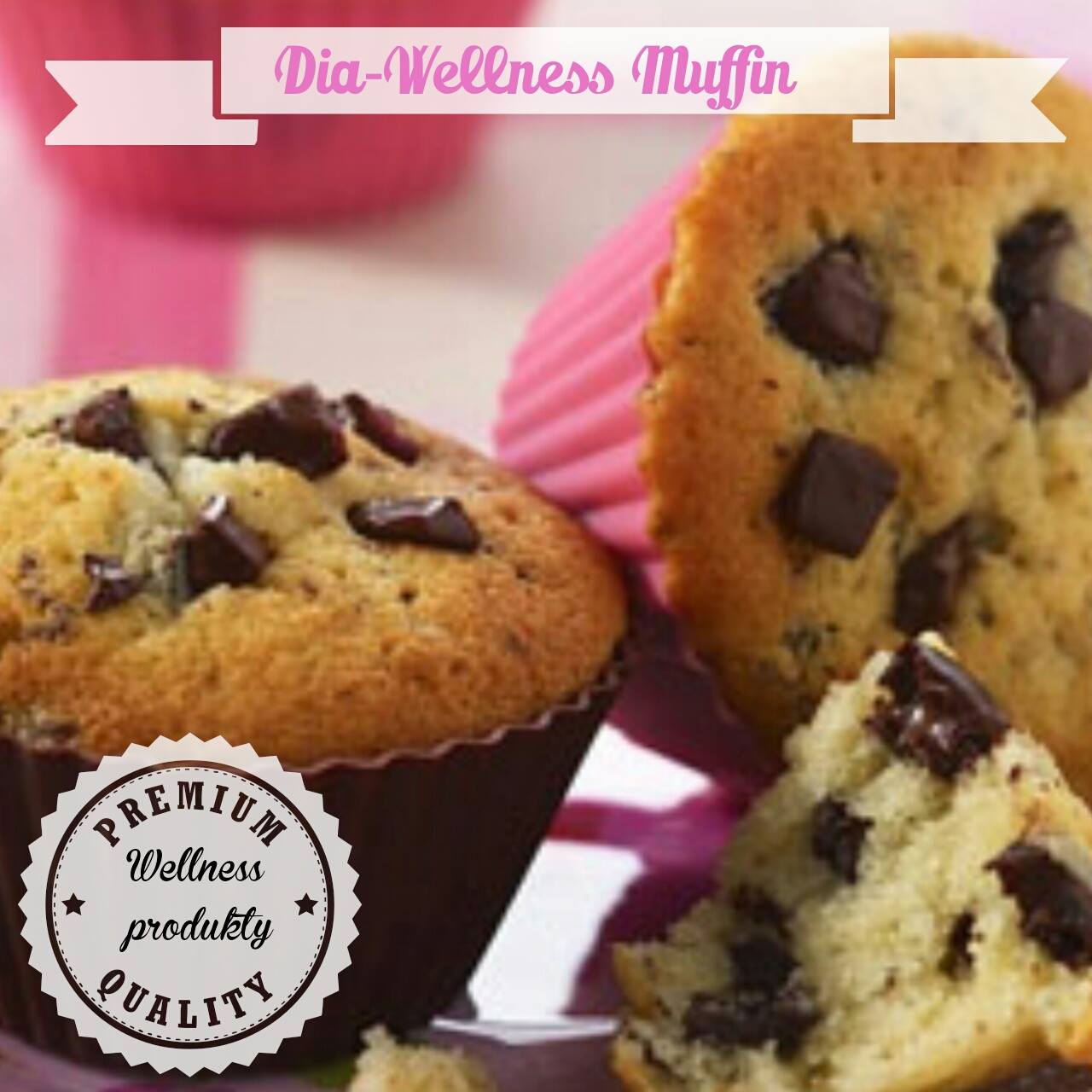 Dia-Wellness Muffiny s kúskami čokolády