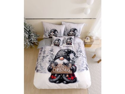 EGY TÖRPE FEKETE fotó ágynemű (Ágynemű mérete 140x200 cm, A csomag tartalma 3 Készletcsomagolás)