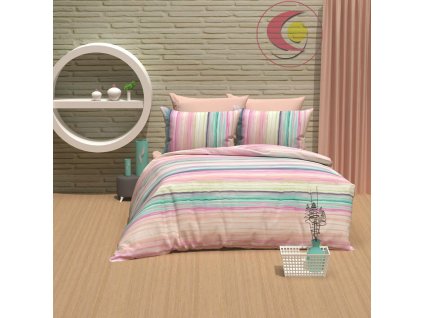 GRADIENT V1 PINK pamut ágyneműk DeLuxe 140x200 cm-es szett Csomagolás (Ágynemű mérete 140x200 cm, A csomag tartalma Készletcsomagolás)
