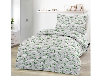 CHRISTMAS SCRATCH ZÖLD pamut ágynemű DeLuxe