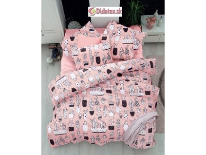 Kaktusz pamut ágynemű DeLuxe (Ágynemű mérete 140x200 cm, A csomag tartalma Készletcsomagolás)