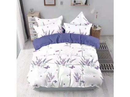LILA LEVENDULA fotó ágynemű 140x200 cm (Ágynemű mérete 140x200 cm, A csomag tartalma 7 Készletcsomagolás)