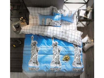 NEW YORK pamut ágynemű DeLuxe 140x200 cm (Ágynemű mérete 140x200 cm, A csomag tartalma 3 Készletcsomagolás)