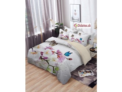 Orchidea fotó ágynemű 140x200 cm (Ágynemű mérete 140x200 cm, A csomag tartalma 7 Készletcsomagolás)