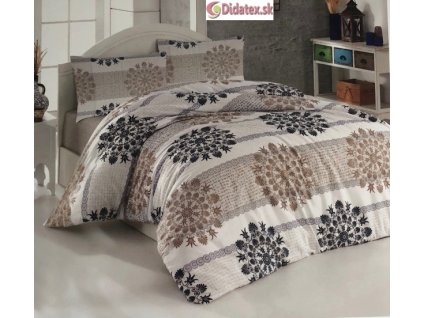 ORNAMENT BEIGE Pamut ágyneműk DeLuxe 140x200 cm-es szett Csomagolás (Ágynemű mérete 140x200 cm, A csomag tartalma Készletcsomagolás)