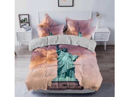 Szabadság szobor fotó ágynemű 140x200 cm 3 szett csomag (Ágynemű mérete 140x200 cm, A csomag tartalma 3 Készletcsomagolás)