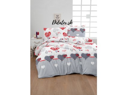 VALENTINE 1 Pamut ágyneműk DeLuxe 140x200 cm szett Csomagolás (Ágynemű mérete 140x200 cm, A csomag tartalma Készletcsomagolás)