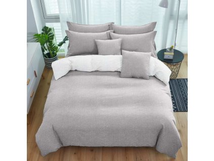 MOLLIA - krepp lapok VILÁGSZÜRKE  140x200 cm 3 Szett Csomag