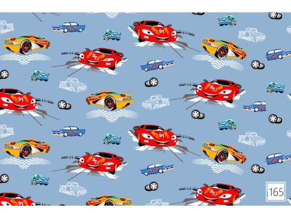CARS KÉK gyermek pamut ágynemű (Ágynemű mérete 90x135 cm, A csomag tartalma Készletcsomagolás)