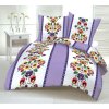 FOLK PURPLE krepp ágynemű DeLuxe (Ágynemű mérete 140x200 cm, A csomag tartalma Készletcsomagolás)