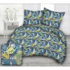 Monstera kék pamut ágynemű DeLuxe (Ágynemű mérete 140x200 cm, A csomag tartalma Készletcsomagolás)