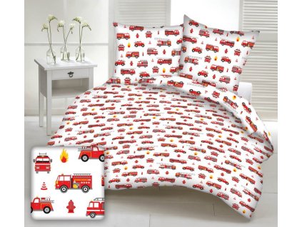 FIRE WHITE detské bavlnené obliečky