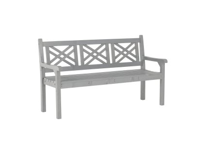 Drevená záhradná lavička, sivá, 150 cm, FABLA