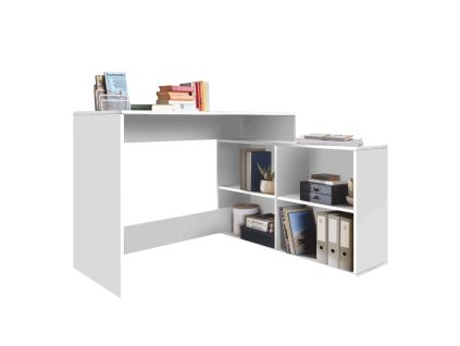 korner rohovy pc stol biela 1x1k