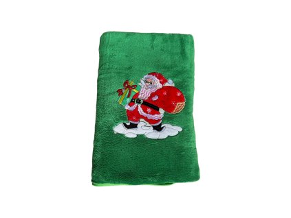 Mikroplyšový uterák,osuška - Mikuláš zelený