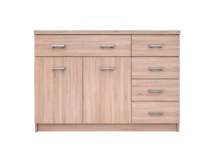 Komoda 2D5S, dub sonoma, TOPTY TYP 22