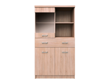 Vitrína 2D1W1S/80 , dub sonoma, TOPTY TYP 34