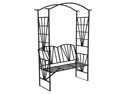 haifa zahradna lavicka cierna 02