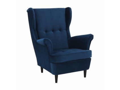 rufino kreslo modra orech hlavny