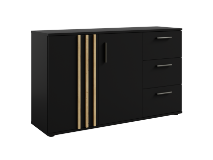 tolis komoda 2d 3z cierna typ 3 01