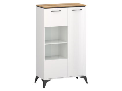 velis biela s vitrina nizka 1d1w