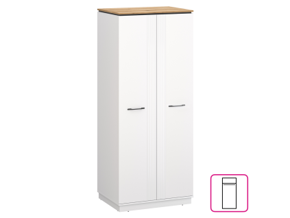 velis biela s skrina 2d l