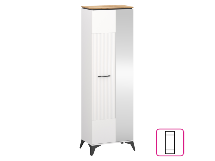 velis biela s skrina 1d 40 l