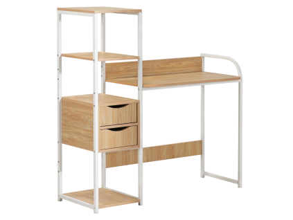 elgio pocitacovy stol dub biela 1