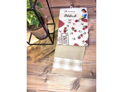 A-1 Kuchynské utierky 3 Set Home béžová