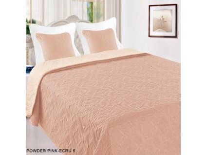 PowderPink Ecru - prehoz na posteľ 220x240 cm