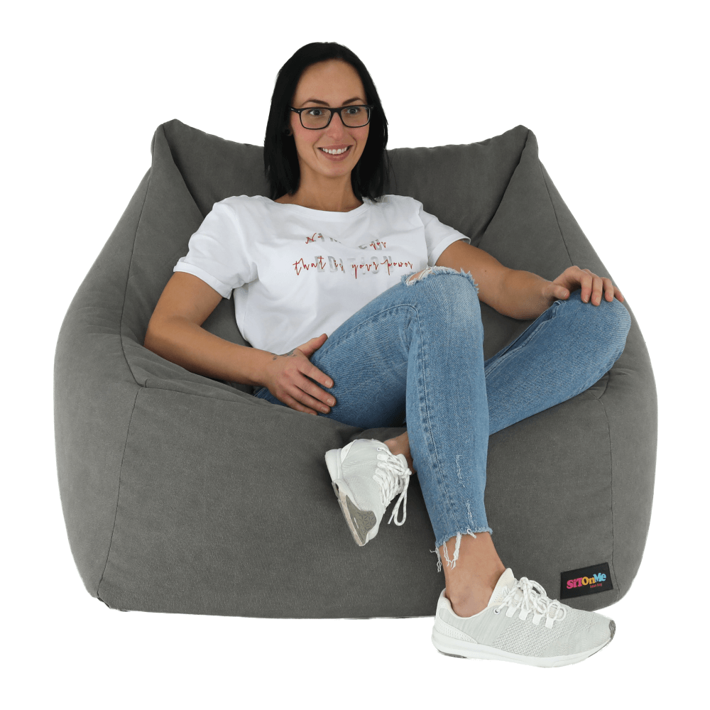 Fotografia produktu: Sedací vak, sivá látka, URASON