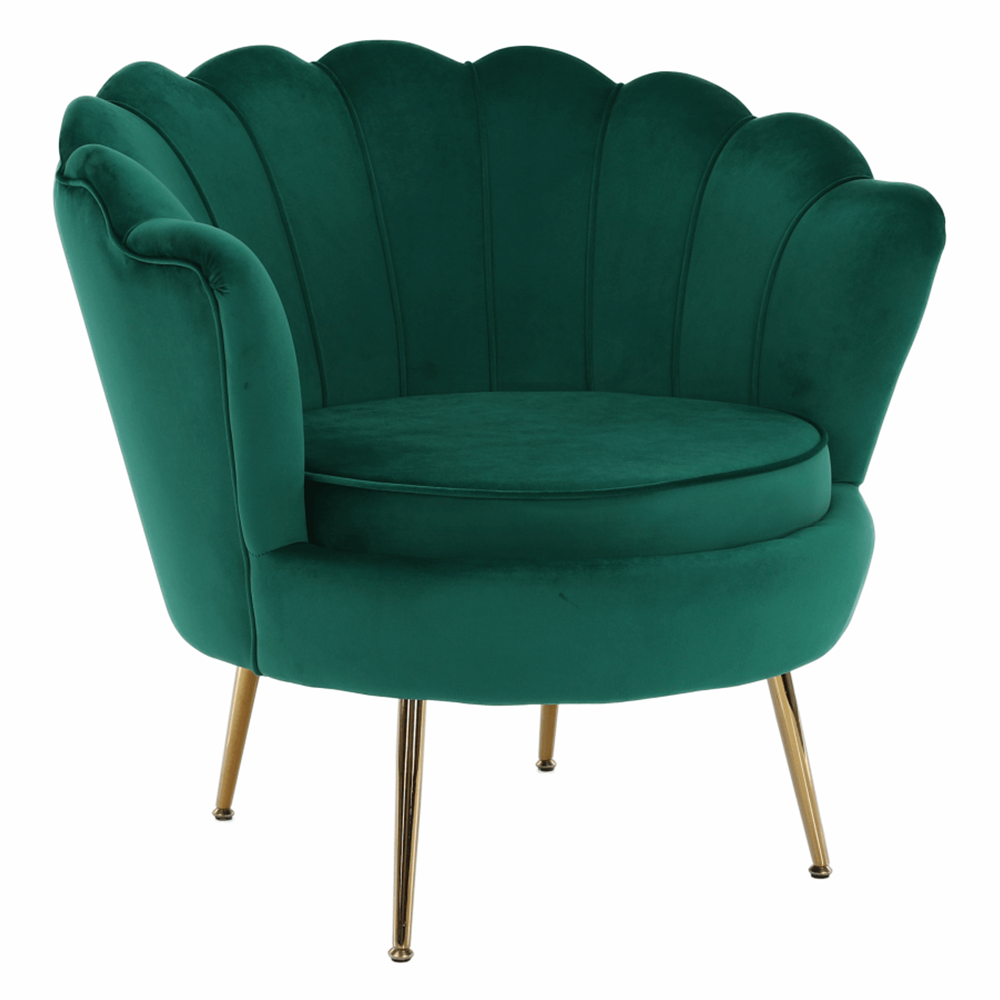 Fotografia produktu: Kreslo v štýle Art-deco, smaragdová Velvet látka/gold chróm-zlatý, NOBLIN