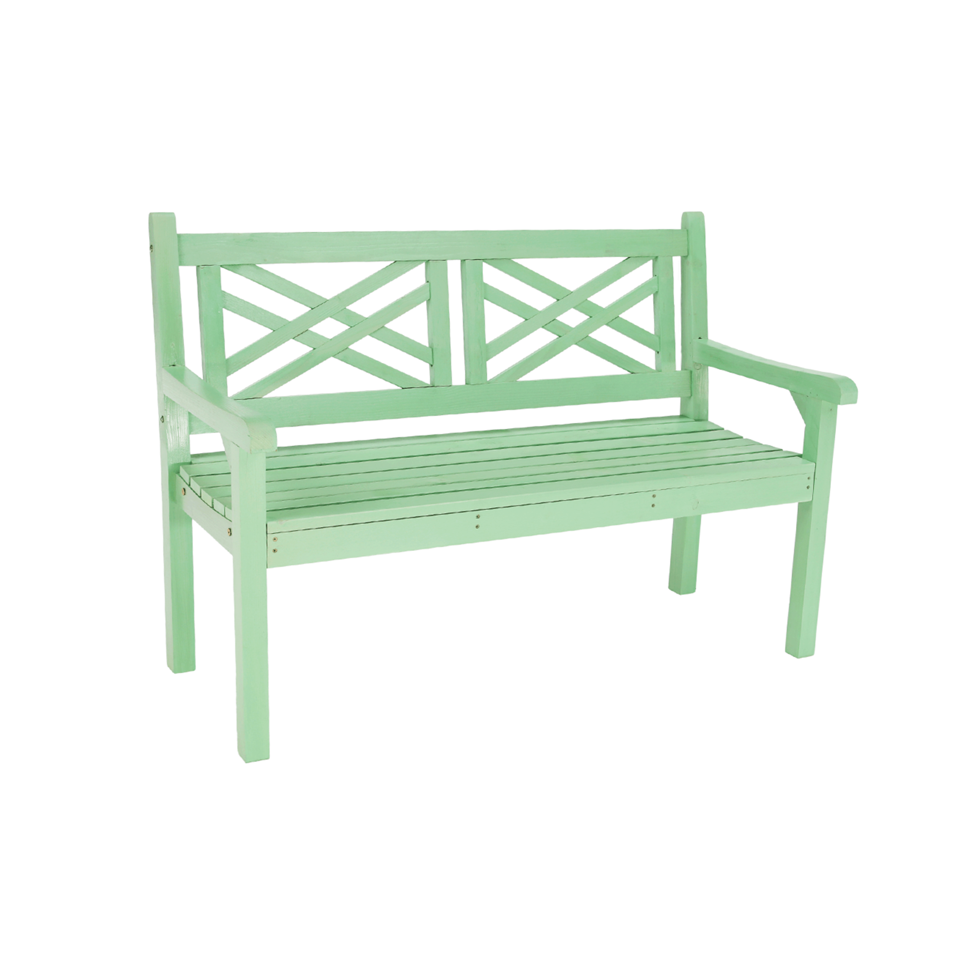 Fotografia produktu: Drevená záhradná lavička, neo mint, 124 cm, FABLA
