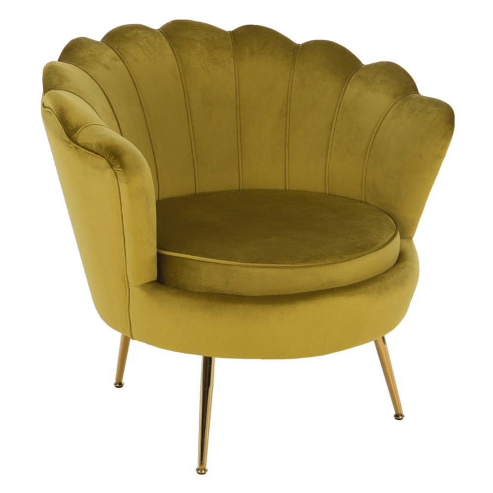 Fotografia produktu: Kreslo v štýle Art-deco, horčicová Velvet látka/gold chróm-zlatý, NOBLIN