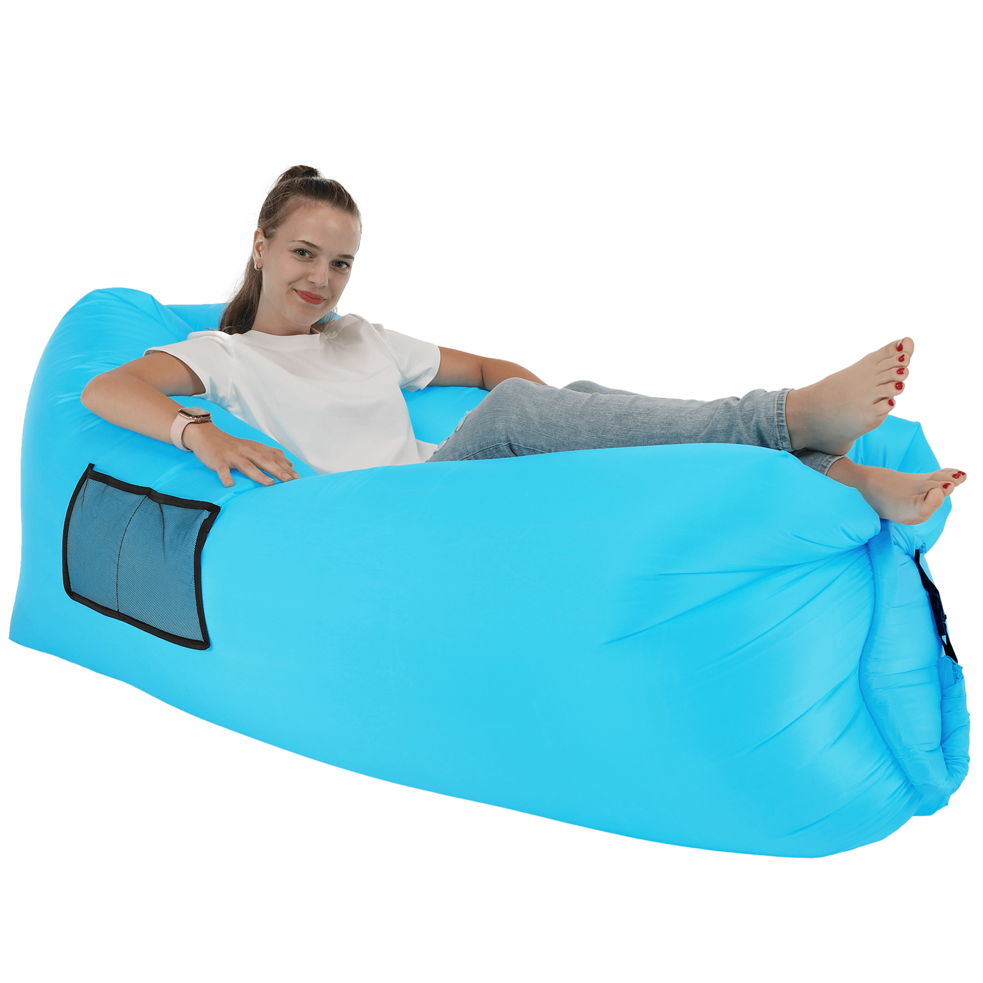 Fotografia produktu: Nafukovací sedací vak/lazy bag, modrá, LEBAG